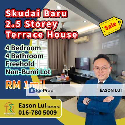 Skudai Baru - 2.5 Storey Terrace House For Sale, Johor, Skudai