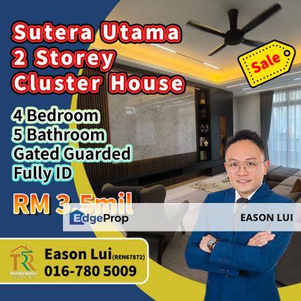 Sutera Utama - 2 Storey Cluster House For Sale, Johor, Skudai
