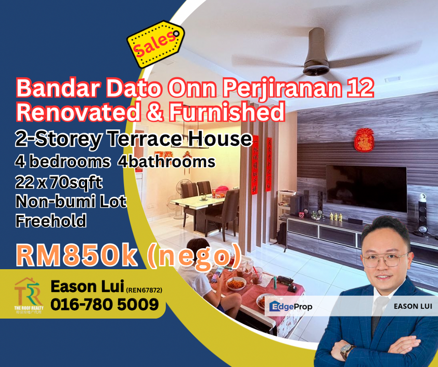 For sales,Bandar dato onn perjiranan 12,renovated, Johor, Johor Bahru