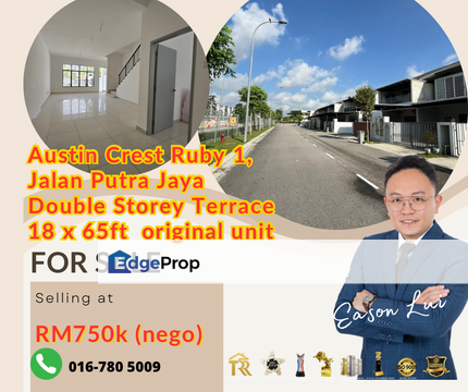 FOR SALE Jalan Putra Jaya @ Ruby 1 @ Crest Austin, Johor, Johor Bahru