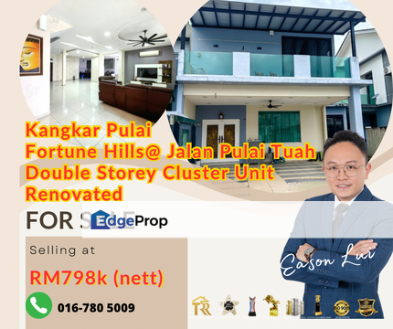 Double storey CLUSTER house* *Kangkar Pulai @ Fortune Hills @ Jalan Pulai Tuah x*, Johor, Skudai