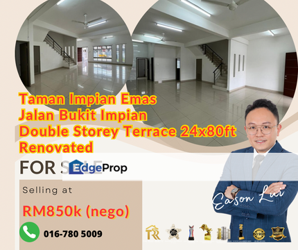 For sales/ Taman Impian Emas Jalan Bukit Impian/ Double storey terrace Super link/  24x80, Johor, Skudai