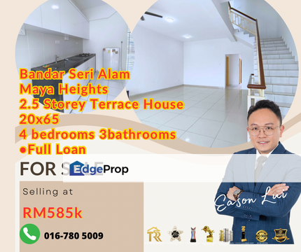 For sales/ Maya Heights 2.5 Storey Terrace House 20x65  4Bedroom 3Bathroom , Johor, Masai