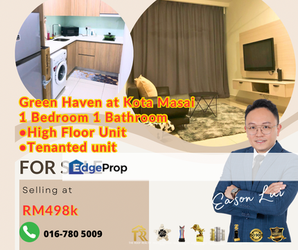 Green Haven at Kota Masai 1 Bedroom 1 Bathroom •High Floor Unit •Tenanted unit, Johor, Masai