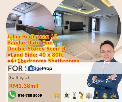 Bandar Dato Onn, Perjiranan 12* - Double Storey Semi D/ renovated unit, Johor, Johor Bahru