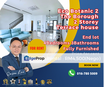 The Borough Eco Botanic2/ iskandar Puteri/ storey terrace/ Endlot/ Fully furnished , Johor, 