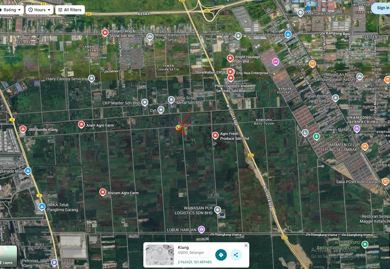 Klang - Johan Setia - Revolusi Hijau Batu 5 - Agriculture Land - For Sales