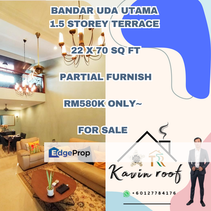 Bandar Uda Utama 1.5 Storey Terrace partial furnish For Sale , Johor, Skudai