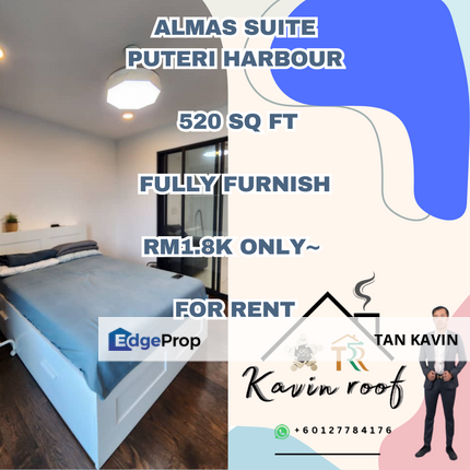 Almas Suite Puteri Harbour studio fully furnish for Rent , Johor, 