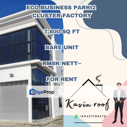 Ecobusiness Park 2 Cluster Factory For rent , Johor, Senai