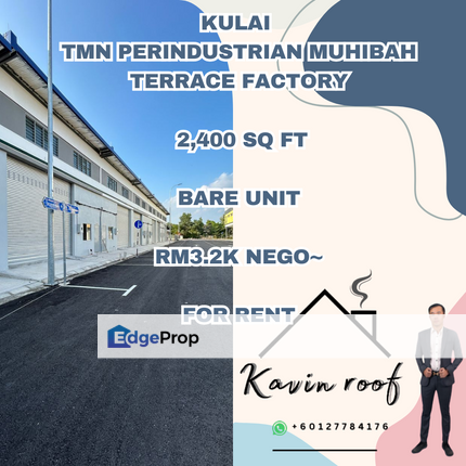 Kulai Jln Muhibah Terrace Factory For Rent , Johor, Kulai