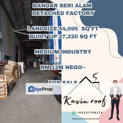 Bandar Seri Alam Detached Factory Medium Industry For Sale , Johor, Masai