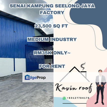 Senai Kampung Seelong Jaya Jln Kempas Lama medium industry Factory For Rent , Johor, Senai