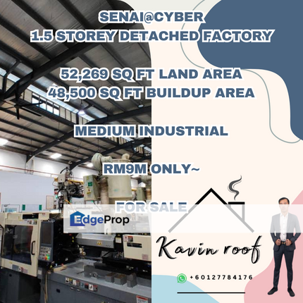 Senai@ Perindustrian Cyber 1.5 Detached Factory For Sale , Johor, Senai