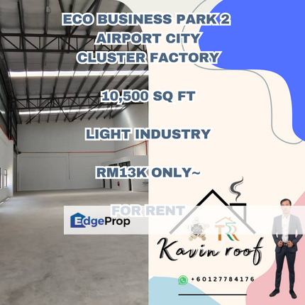 Senai Eco business park 2 light industry Cluster Factory For Rent , Johor, Senai