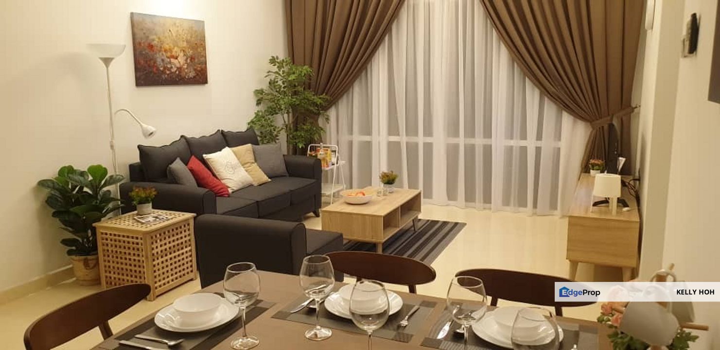 Tri Tower Residence @ Kim Teng Park Johor. 2 Bedrooms 2 Bathrooms, Fully Furnished, For Rent , Johor, Johor Bahru