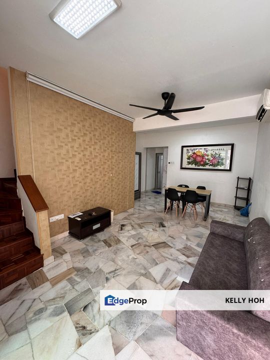 Taman Tan Sri Yaacob, Skudai Johor, Double Storey Medium Cost House, 3 Bedrooms 2 Bathrooms, Fully Furnished, For Rent , Johor, Skudai