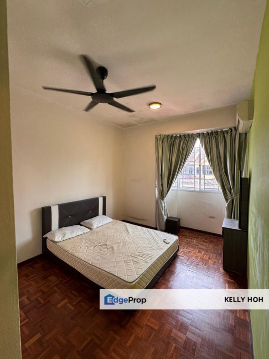 Taman Tan Sri Yaacob, Skudai Johor, Double Storey Medium Cost House, 3 Bedrooms 2 Bathrooms, Fully Furnished, For Rent , Johor, Skudai