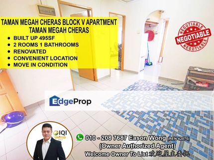 Convenient Location, Partly Furnished, Well Kept, Selangor, Batu 9th Cheras