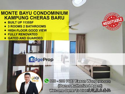 High Floor, Good View, Fully Renovated, Good Deal, Good Condition, Selangor, Cheras