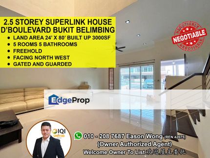 Freehold, 2.5 Storey Superlink, Fully Renovated, Good Condition, Selangor, Seri Kembangan