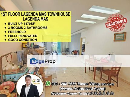 1st Floor Townhouse renovated, Well kept, Good Condition, Selangor, Batu 9th Cheras