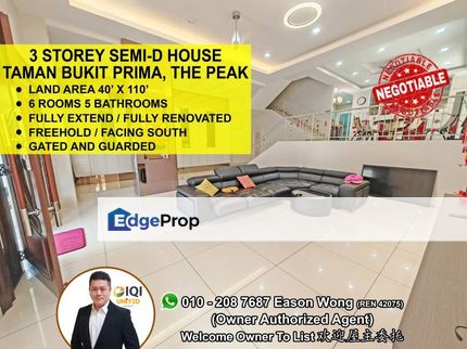 Fully extend, Fully renovated, Freehold, Very good condition, Selangor, Batu 9th Cheras