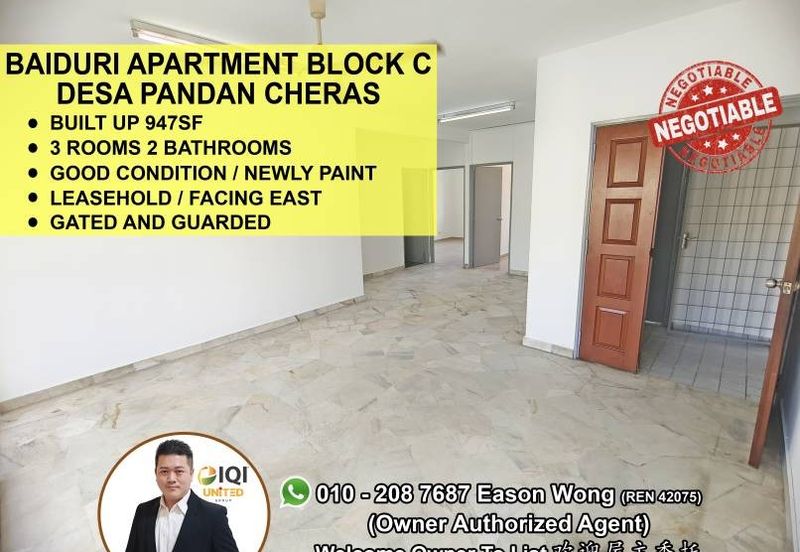 Walk up Desa Baiduri Block C Newly Paint, Good Location