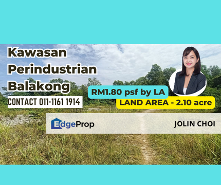 Balakong converted industrial land for sale, LA 2.10acre, freehold, Selangor, Balakong