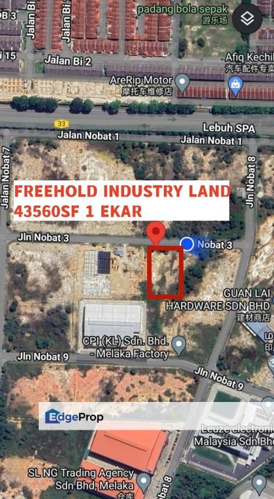 Freehold Industry land, Melaka, Melaka Tengah