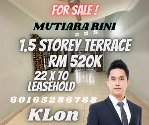 Mutiara Rini 1.5 Storey Terrace House for Sale @RM520,000 By KEI LON ...
