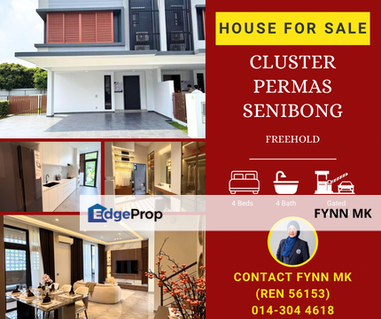 PERMAS SENIBONG NEW CLUSTER HOUSE OPEN FOR SALE, Johor, Permas Jaya/Senibong