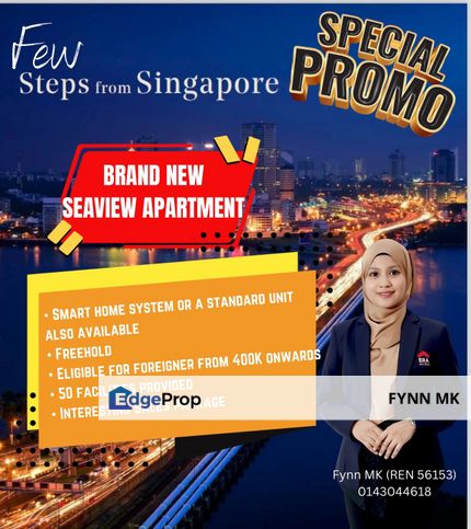 BRAND NEW SEAVIEW APARTMENT IN JB, Melaka, Melaka Tengah