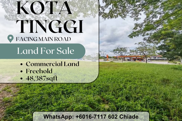 KOTA TINGGI Commercial land FOR SALE Facing main road Suitable to do showroom/ workshop - Size: 48387sqf