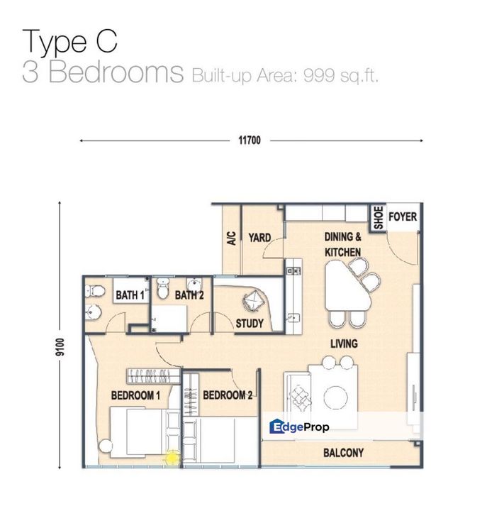 Austin Regency @ Mount Austin  2+1 房 341k🔥 No. #13A-01, Block B,, Pangsapuri Austin Perdana, Jalan Austin Perdana Utama, Taman Austin Perdana, 81100 , Johor, Johor Bahru