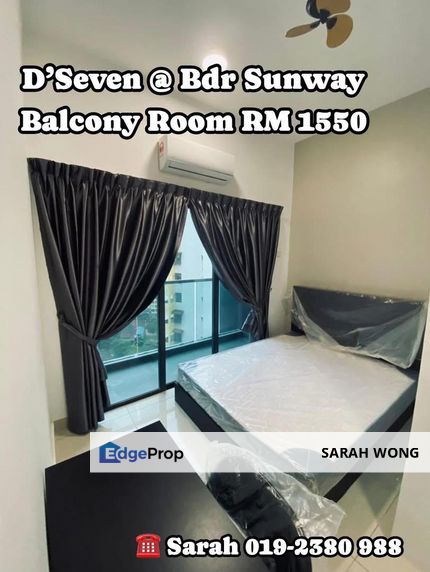 Balcony Room / Single Room / Medium Room for RENT ( full Furnished ) , Selangor, Bandar Sunway