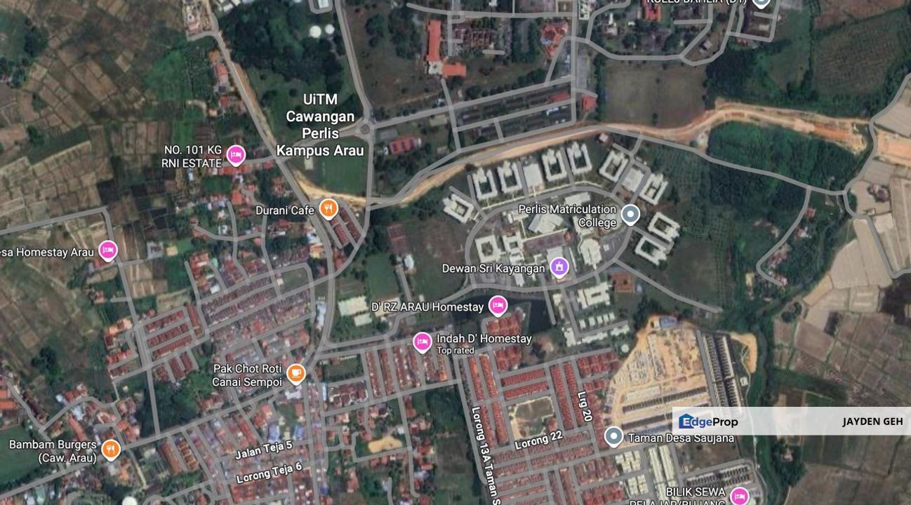 RM17/sqft Zoning Residential Agriculture Land Near UiTM Arau Perlis For Sale, Perlis, Arau