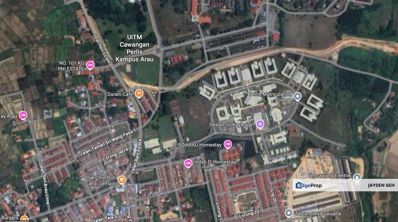 RM17/sqft Zoning Residential Agriculture Land Near UiTM Arau Perlis For Sale, Perlis, Arau