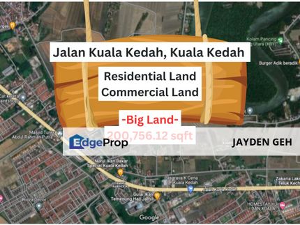 Facing Main Road Residential Land or Commercial Land Jalan Kuala Kedah For Sale , Kedah, Kuala Kedah