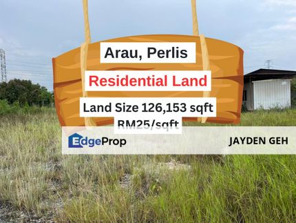 RM25/sqft Facing Main Road Residential Land Arau Perlis For Sale, Perlis, Arau