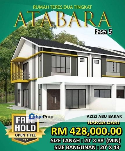 Indera Mahkota freehold open title rumah baruu, Johor, Kulai