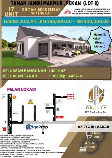 Semid Taman jambu rumah baru free Kos guaman , Pahang, Pekan