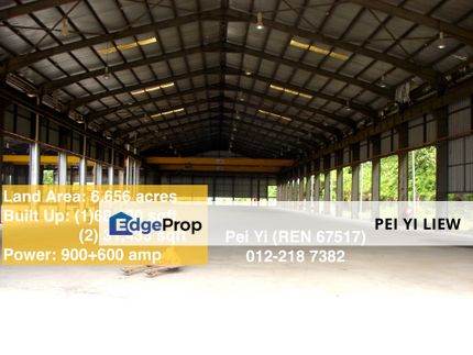 6 acres Industrial factory for RENT, Selangor, Semenyih