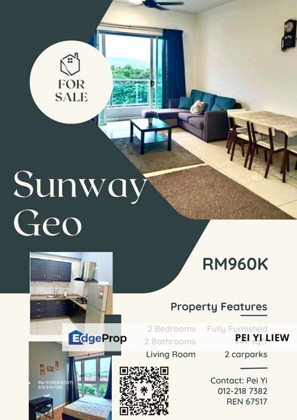 Sunway Geo Residence two bedroom unit for SALE | well developed Sunway Condo, Selangor, Subang Jaya