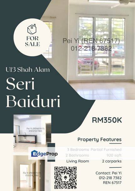 Seri Baiduri Apartment 3 | SALE | Setia Alam , Selangor, Setia Alam/Alam Nusantara
