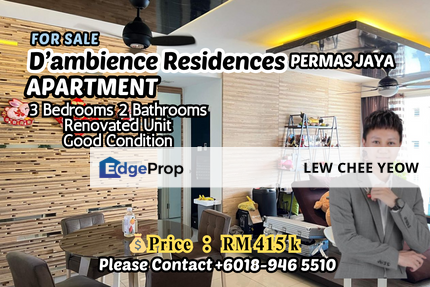 【 PERMAS JAYA Renovated Unit】 D ambience Residences, Johor, Masai