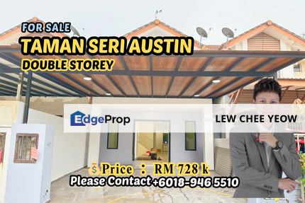 【Jalan Seri Austin  Taman Seri Austin】Double Storey , Johor, Johor Bahru