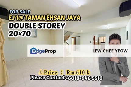 【Taman Ehsan Jaya EJ1 双层排楼 Double Storey】, Johor, Johor Bahru