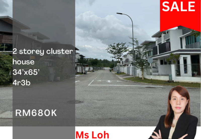 Taman Denai Alam, Pasir Gudang 2 Storey Cluster House for Sale