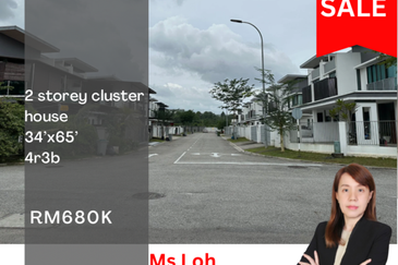 Taman Denai Alam, Pasir Gudang 2 Storey Cluster House for Sale